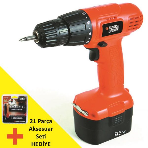 Black&Decker CD961 9.6Volt/1.3Ah Ni-Cad Akülü Matkap